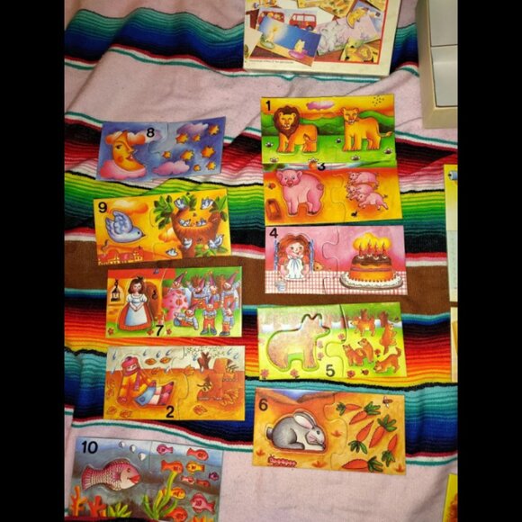 Discovery Toys Vintage Count & Contrast Puzzle Game Made In Spain Good Used Cond - Picture 3 of 10